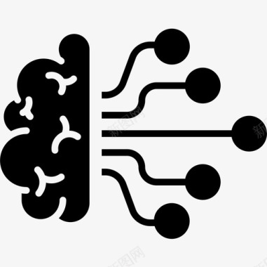 大脑人工智能52字形图标图标