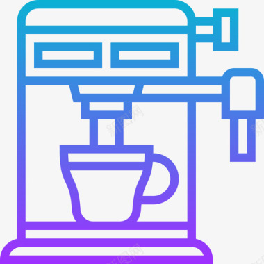 咖啡机电子设备10梯度图标图标