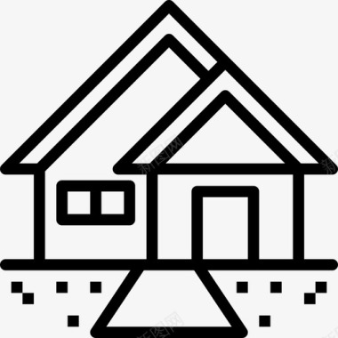 住宅房地产116线性图标图标