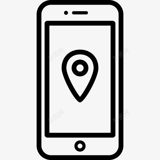 手机地图地图pin图标svg_新图网 https://ixintu.com 地图 地图pin 导航 手机 智能手机
