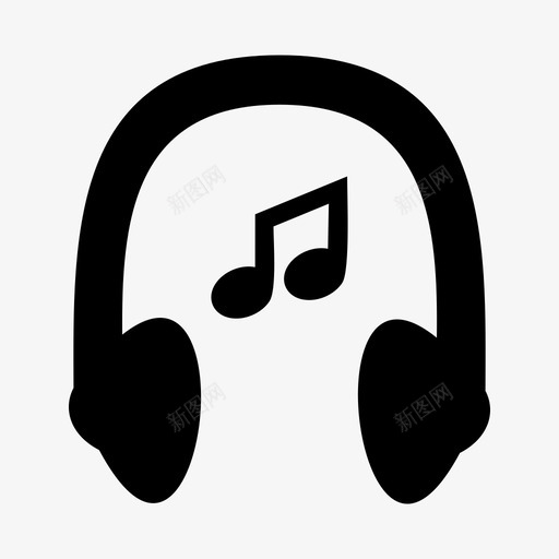 耳机音频耳朵图标svg_新图网 https://ixintu.com 声音 耳朵 耳机 音乐 音量 音频