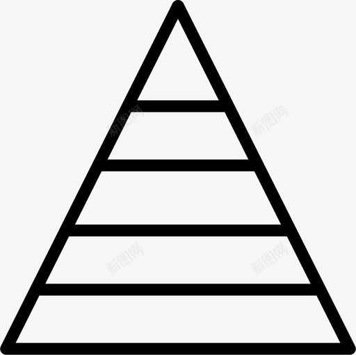 金字塔图图表5线性图标svg_新图网 https://ixintu.com 图表 线性 金字塔