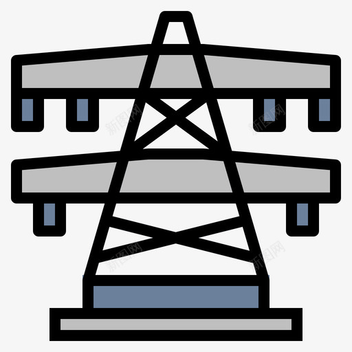 铁塔109号结构线性颜色图标svg_新图网 https://ixintu.com 109号 线性 结构 铁塔 颜色