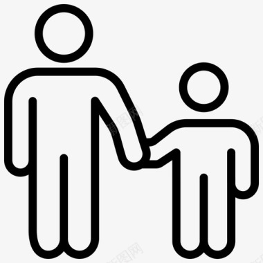 父子家庭家庭成员图标图标
