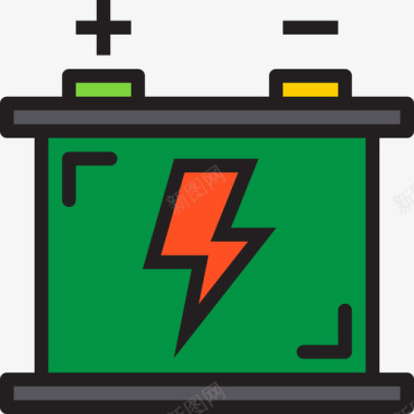电池生态155线性颜色图标图标