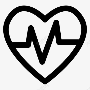 心率健康医院图标图标