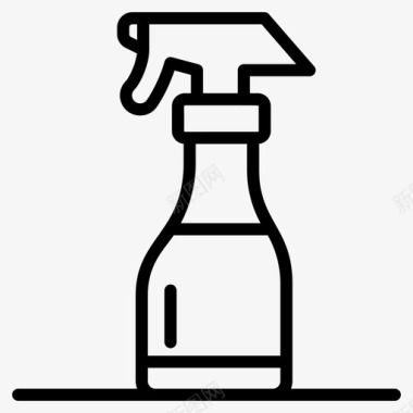清洁喷雾瓶清洁材料清洁肥皂图标图标