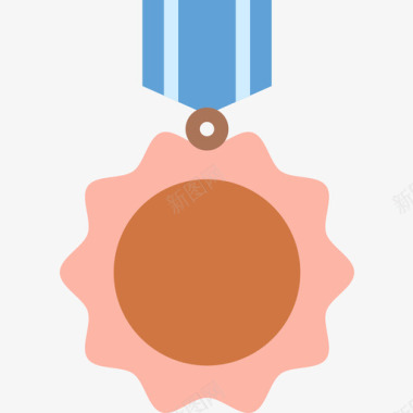 奖章奖品和徽章11个扁平图标图标