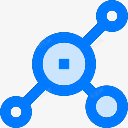 分子生物学15蓝色图标svg_新图网 https://ixintu.com 分子生物学15 蓝色