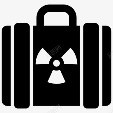 核安全箱电离辐射放射性袋图标图标