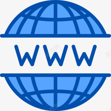 Www网站和电子邮件4蓝色图标图标