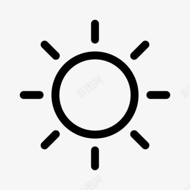 太阳白天天气预报图标图标