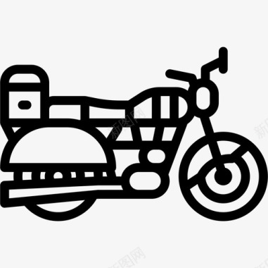 摩托车八月运输2直线图标图标
