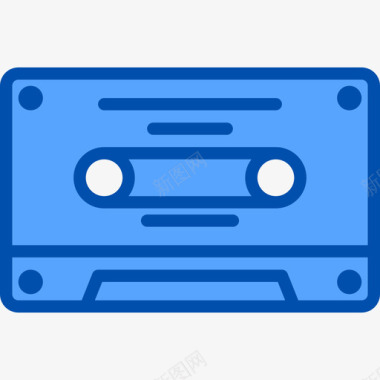 磁带音乐61蓝色图标图标