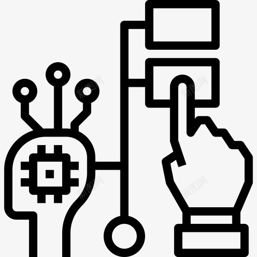 芯片机器人工程8线性图标svg_新图网 https://ixintu.com 工程 机器人 线性 芯片