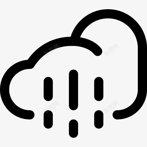 雨云下雨天气图标svg_新图网 https://ixintu.com 下雨 天气 格拉 达克 雨云