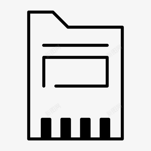 存储卡芯片数据图标svg_新图网 https://ixintu.com sd 存储卡 存储器 数据 硬件 芯片 间隙 随机