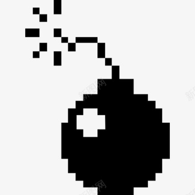 炸弹像素8位游戏图标图标