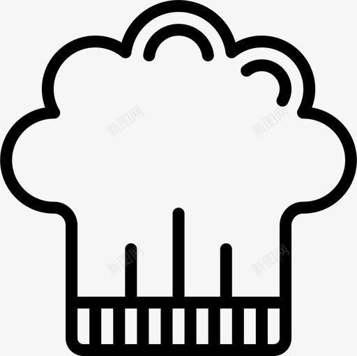 厨师帽帽子直系图标svg_新图网 https://ixintu.com 厨师 帽子 直系