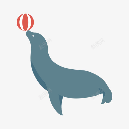 Sealcircus74扁平图标svg_新图网 https://ixintu.com Seal circus 扁平