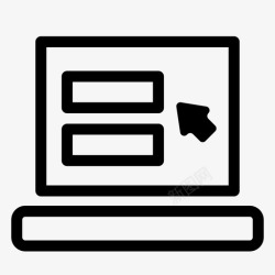 页面显示器网页显示器页面图标高清图片