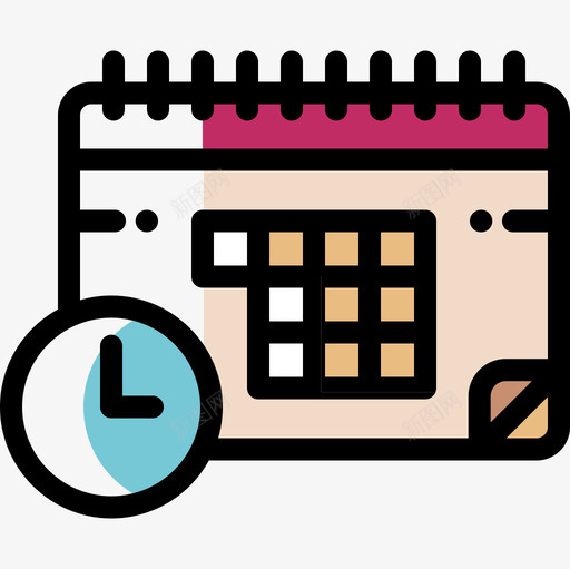 日历事件13颜色省略图标svg_新图网 https://ixintu.com 事件13 日历 颜色省略