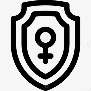 盾牌妇女节7直系图标图标