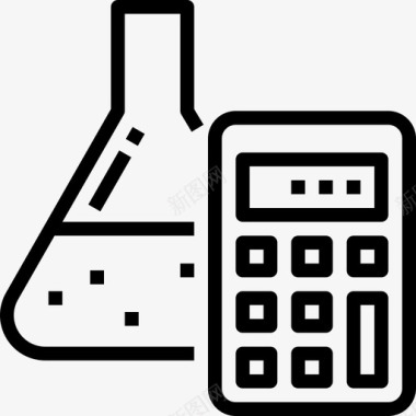 实验室科学105线性图标图标