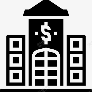 银行财务战略11字形图标图标