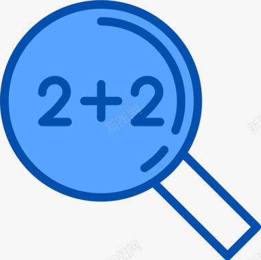 数学数学5蓝色图标图标