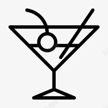 鸡尾酒酒类饮料度假图标图标