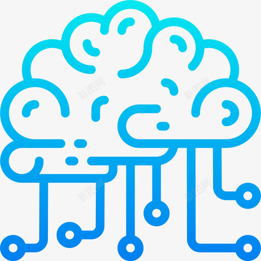 大脑学校和教育7梯度图标svg_新图网 https://ixintu.com 大脑 学校 教育 梯度