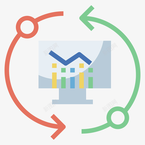 箭头消费者行为2扁平图标svg_新图网 https://ixintu.com 扁平 消费者行为2 箭头