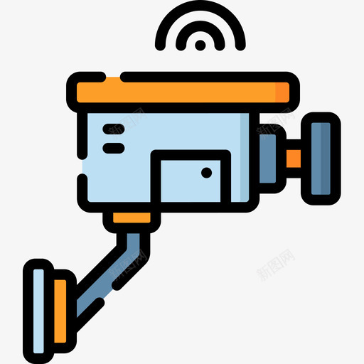 闭路电视智能家居52线性彩色图标svg_新图网 https://ixintu.com 彩色 智能家居 线性 闭路电视