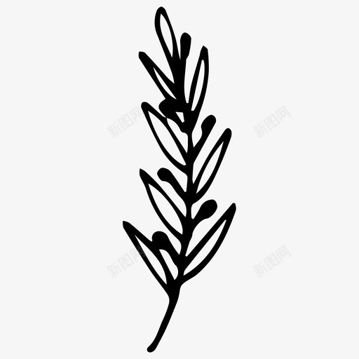 植物树枝手绘图标svg_新图网 https://ixintu.com 手绘 春天 树枝 植物 自然
