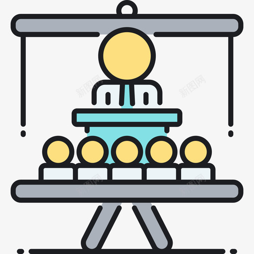 研讨会项目管理18线性颜色图标svg_新图网 https://ixintu.com 研讨会 线性 项目管理 颜色