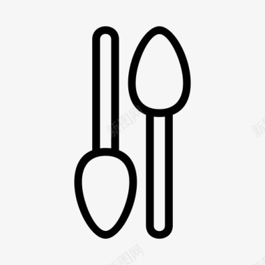 勺子晚餐食物图标图标
