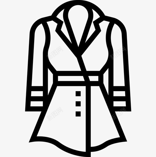 外套衣服94直线型图标svg_新图网 https://ixintu.com 外套 直线 线型 衣服