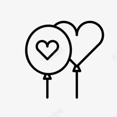 气球装饰爱情图标图标