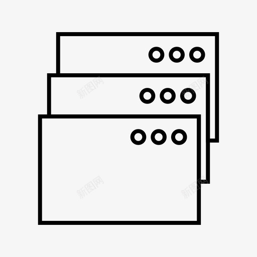 选项卡windows24个web界面图标svg_新图网 https://ixintu.com 24个 web windows 界面 选项