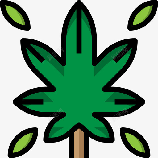 大麻嘻哈11线性颜色图标svg_新图网 https://ixintu.com 嘻哈 大麻 线性 颜色