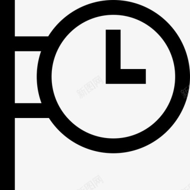时钟机场60轮廓图标图标
