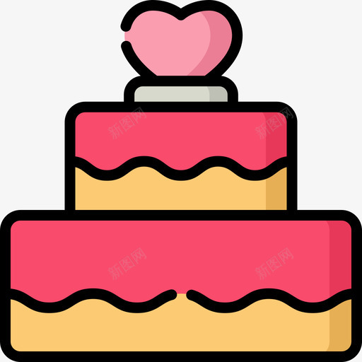 蛋糕面包房97线性颜色图标svg_新图网 https://ixintu.com 线性 蛋糕 面包房 颜色