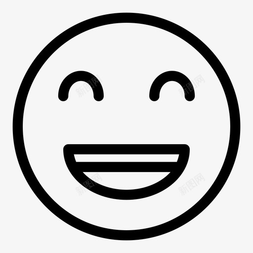 快乐表情感情图标svg_新图网 https://ixintu.com 快乐 感情 笑脸 表情