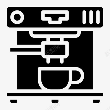 咖啡机电子产品意式咖啡机图标图标