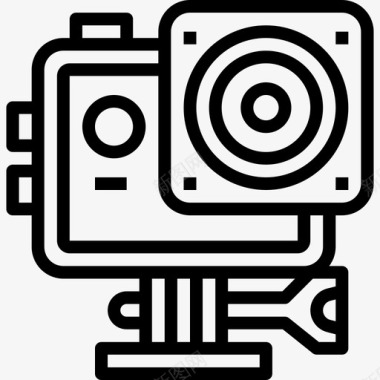 动作摄像机小工具3线性图标图标