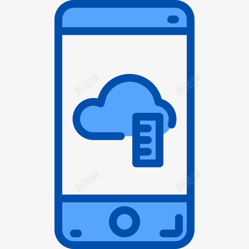 气象移动应用程序3蓝色图标svg_新图网 https://ixintu.com 应用程序 气象 移动 蓝色