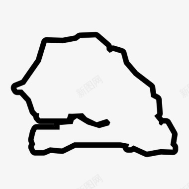 塞内加尔地图非洲达喀尔图标图标