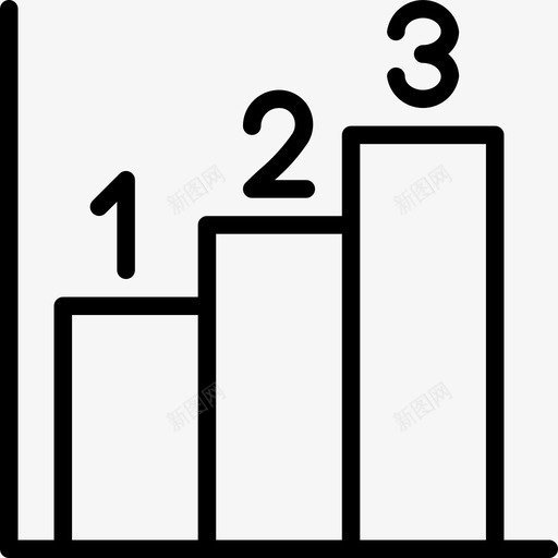 条形图数学2线性图标svg_新图网 https://ixintu.com 数学 条形图 线性