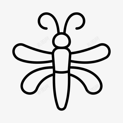 蜻蜓动物昆虫图标svg_新图网 https://ixintu.com 动物 昆虫 蜻蜓 野生动物